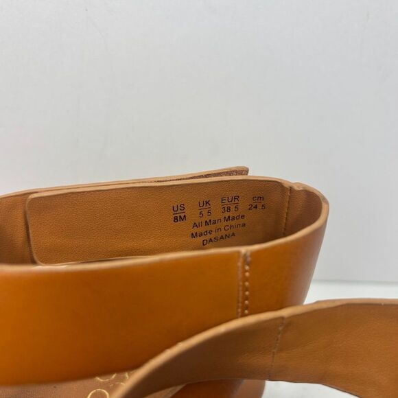 Franco Sarto Gladiator Brown Leather Comfort Strappy Sandals Adjustable Womens - Picture 8 of 9